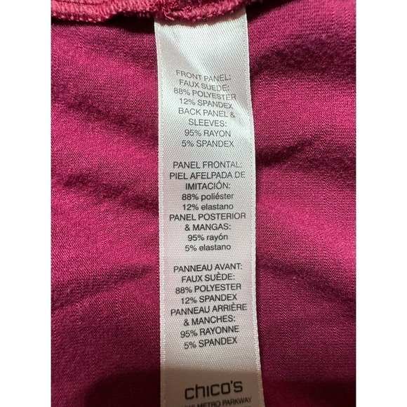 Chicos Lace Trim Long Sleeve Tunic Top - Picture 8 of 11